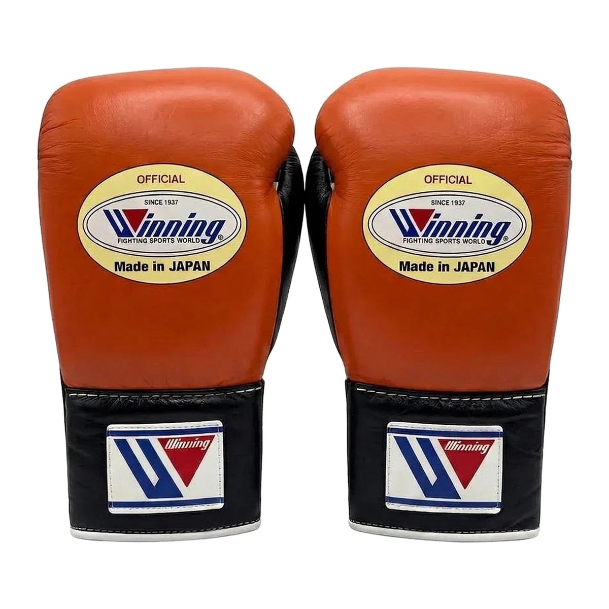 Winning Boxing Gloves Orange & Black, side view