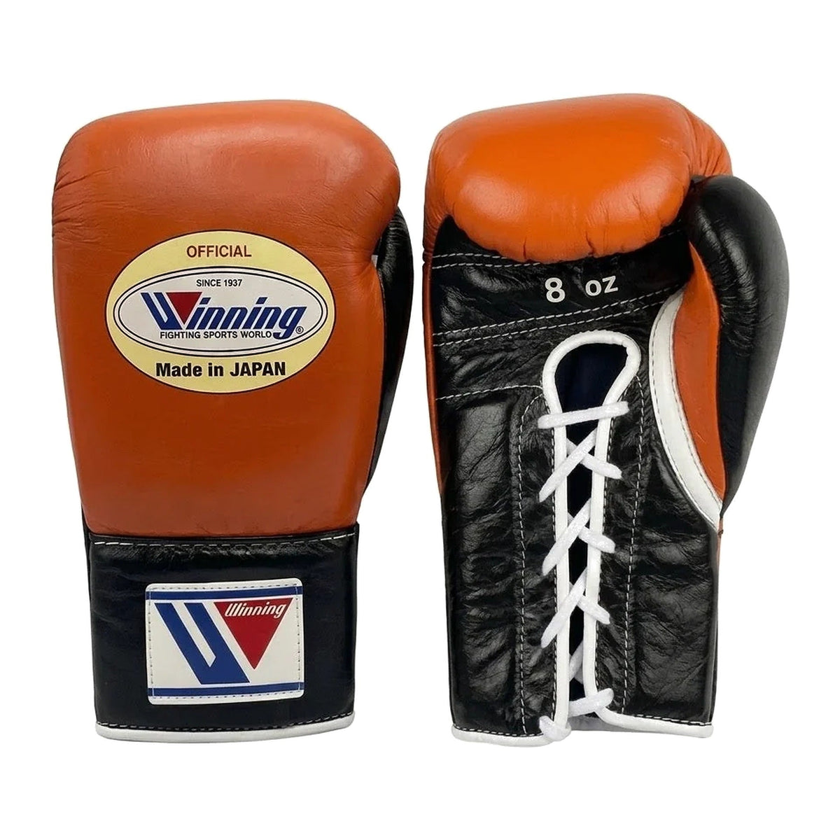 Winning Boxing Gloves Orange & Black, pair view