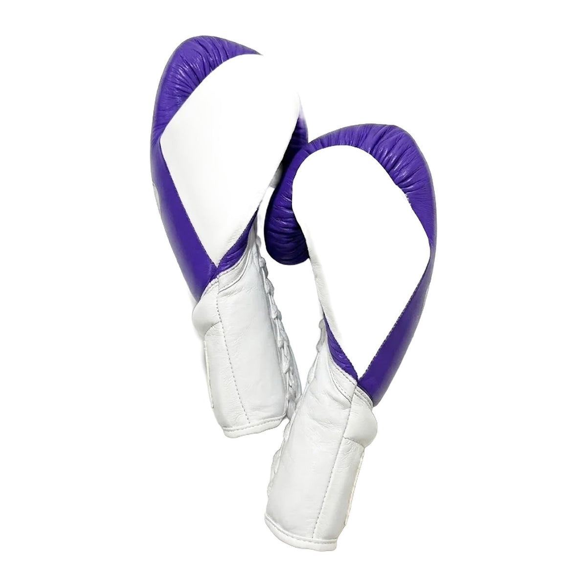 Winning Boxing Gloves White & Purple lace-up training glove, genuine leather, 8oz to 16oz