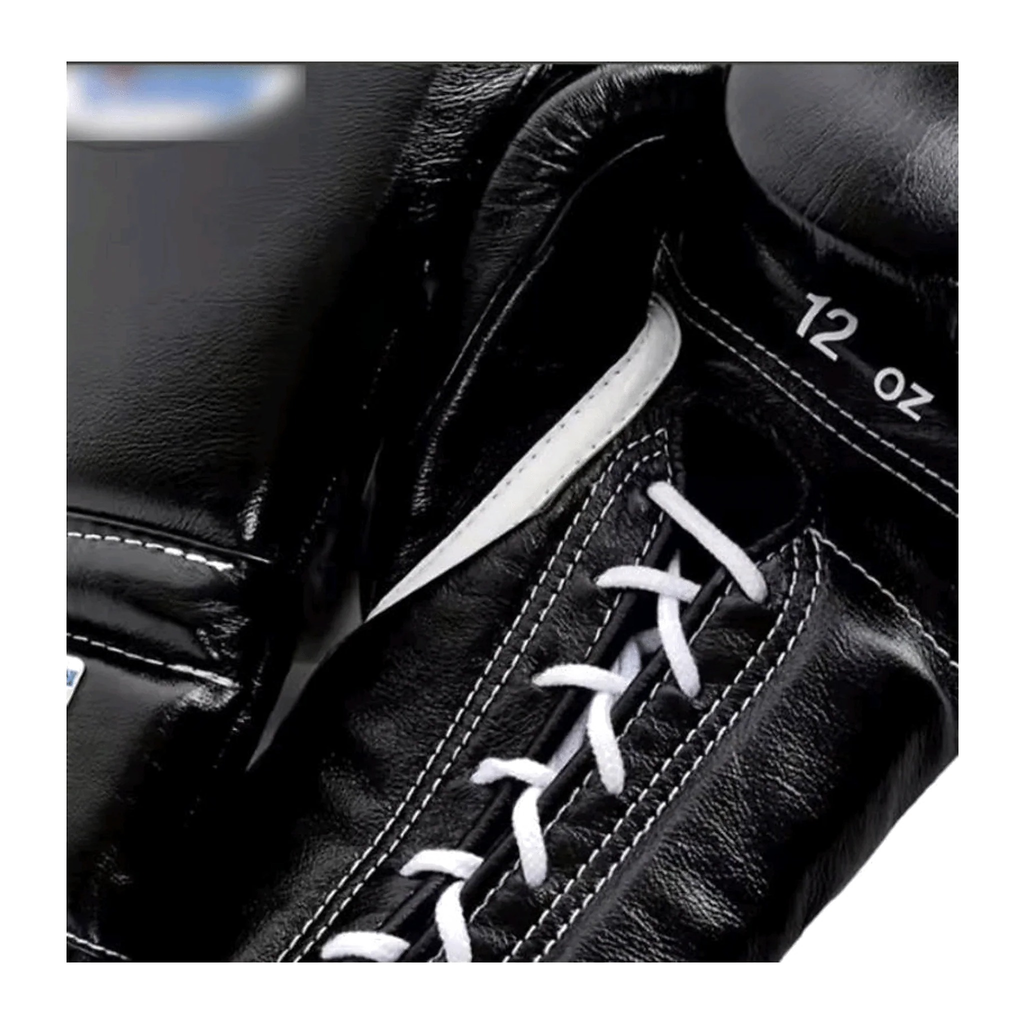 Black Winning boxing headgear with cheek protection from the sparring set
