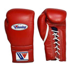 Winning Boxing Gloves Red lace-up training and sparring glove, genuine leather, 8oz to 16oz