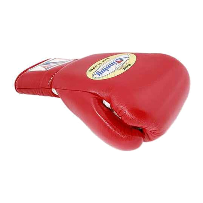 Winning Boxing Gloves Red lace-up training and sparring glove, genuine leather, 8oz to 16oz