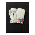 Winning Boxing Gloves White Multi-Colour Cross Patch lace-up glove, genuine leather, 8oz to 16oz