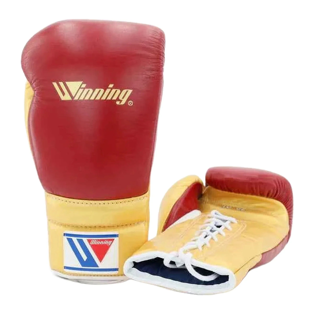 Winning MS-300 boxing gloves in wine red and metallic gold